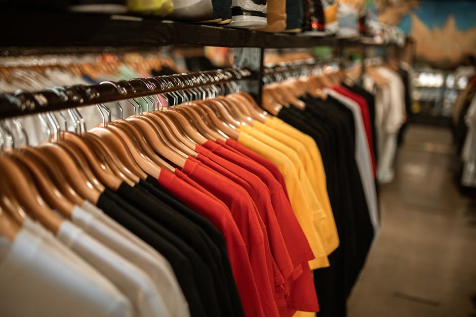 Luxurious master walk-in closet with organized clothing